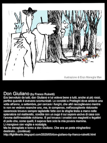 Cartoon: Don Giuliani by Ruinetti (medium) by Enzo Maneglia Man tagged racconti,storie,diari,pensieri,by,franco,ruinetti,illustrazioni,di,man,fighillearte,piccolomuseo,fighille,it