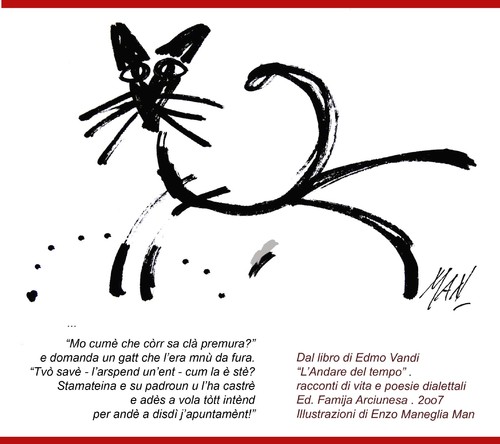 Cartoon: il gatto nero di Man (medium) by Enzo Maneglia Man tagged disegno,illustrazioni,editoria,poesia,dialettale,romagnola