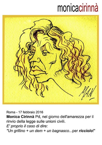 Cartoon: Monica Cirinna politica (medium) by Enzo Maneglia Man tagged caricature,monica,cirinna,man,di,profili