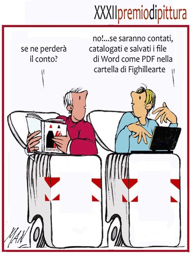 Cartoon: XXXII di pittura a Fighille (medium) by Enzo Maneglia Man tagged ruinetti,man,maneglia,fighillearte,pittura,concorso,xxxii