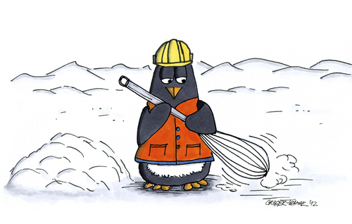 Cartoon: Schneebesen (medium) by JGT tagged pinguin,schneebesen