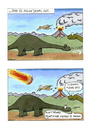 Cartoon: Dinosaur (small) by JGT tagged geology science dinosaur dinosaurs dinosaurier extinction aussterben iridium