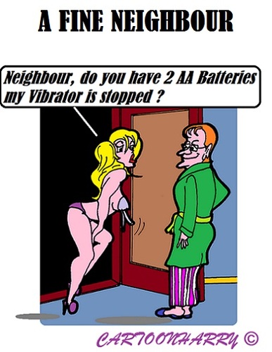 Cartoon: Bad Vibrator (medium) by cartoonharry tagged neighbour,vibrator