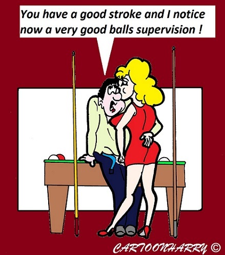 Cartoon: Balls Supervision (medium) by cartoonharry tagged billiard,balls,supervision,game,sexy,cartoon,cartoonist,cartoonharry,dutch,toonpool