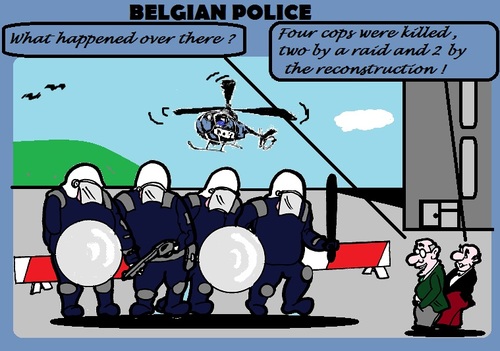 Cartoon: Belgian Police (medium) by cartoonharry tagged belgium,police,smart