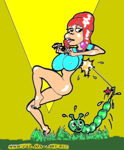 Cartoon: Caterpillar (medium) by cartoonharry tagged insects,girls,nude,cartoonharry,dutch,cartoonist,toonpool