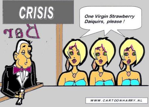 Cartoon: Crisis (medium) by cartoonharry tagged bar,drinks,crisis,girls