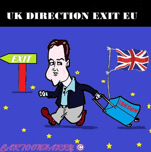 Cartoon: David Cameron (medium) by cartoonharry tagged cameron,eu,england,back,out,cartoon,caricature,cartoonist,cartoonharry,dutch,toonpool