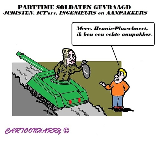 Cartoon: Defensie vraagt (medium) by cartoonharry tagged defensie,parttime