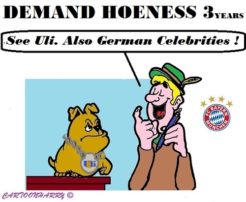 Cartoon: Demand Uli Hoeness (medium) by cartoonharry tagged germany,celebrity,hoeness,demand,bayernmunchen