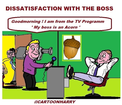 Cartoon: Dissatisfaction (medium) by cartoonharry tagged acorn,cartoonharry