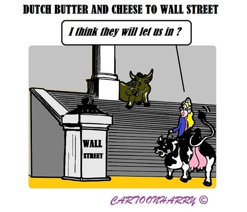 Cartoon: Dutch Cheese (medium) by cartoonharry tagged newyork,wallstreet,dutch,butter,cheese