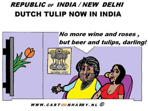 Cartoon: Dutch Tulip to India (medium) by cartoonharry tagged tulip,india,holland,export,cartoon,cartoonist,cartoonharry,dutch,toonpool