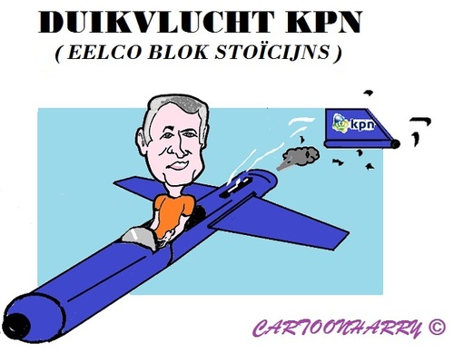 Cartoon: Eelco Blok (medium) by cartoonharry tagged kpn,blok