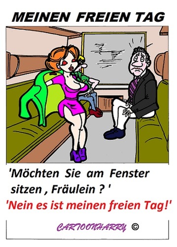 Cartoon: Einen Freien Tag (medium) by cartoonharry tagged deutsch,dutch,cartoonharry,cartoonist,cartoon,hure,sexy,mädchen,girl,einen,toonpool,meinen,frei,fenster,zug,tag