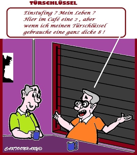Cartoon: Einstufung (medium) by cartoonharry tagged bar,daheim,einstufung,leben