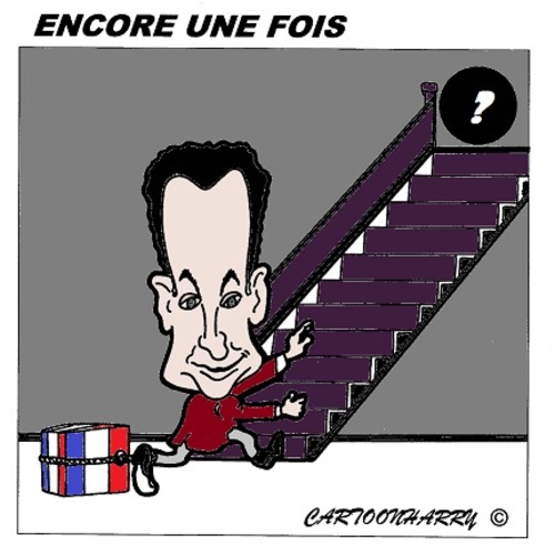 Cartoon: Encore une fois (medium) by cartoonharry tagged sarkozy,france,one,time,cartoon,cartoonist,cartoonharry,dutch,toonpool