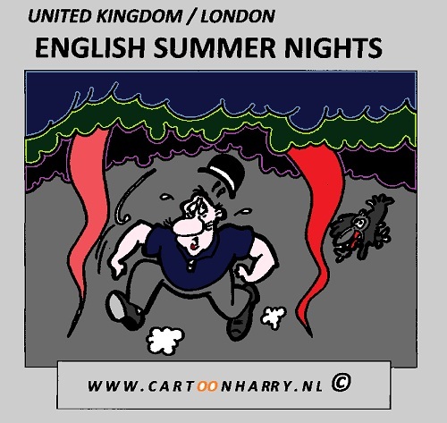 Cartoon: English Summer Nights (medium) by cartoonharry tagged english,england,london,birmingham,summer,nights,hot,cartoon,cartoonharry,cartoonist,dutch,toonpool