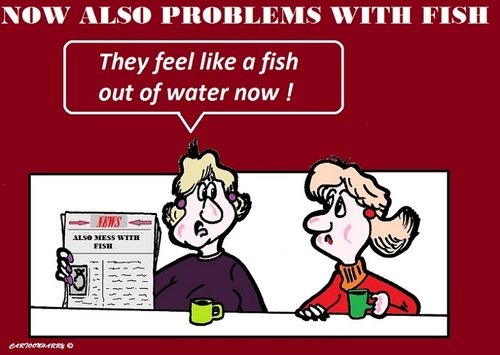 Cartoon: Fish Problems too (medium) by cartoonharry tagged fish,talking,horse,meat,rind,cartoons,cartoonists,cartoonharry,dutch,toonpool