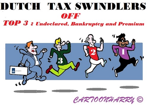 Cartoon: Fraud Top3 (medium) by cartoonharry tagged fraud,top3,tax,cartoons,cartoonists,cartoonharry,dutch,toonpool