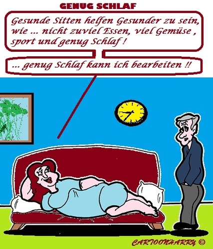 Cartoon: Gesunde Gewohnheiten (medium) by cartoonharry tagged gesund,gewohnheit,schlafen