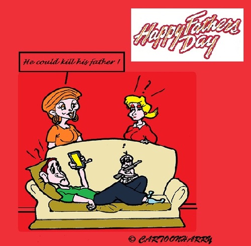 Cartoon: Happy Fathers Day (medium) by cartoonharry tagged fathersday2015