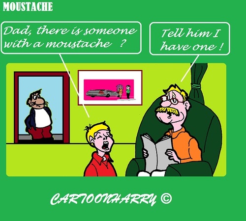 Cartoon: Have One (medium) by cartoonharry tagged moustache,dad,son