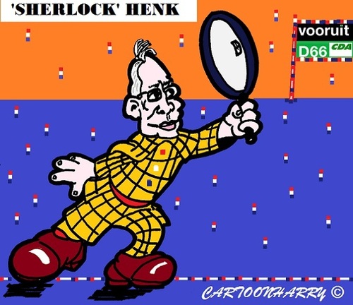 Cartoon: Henk Kamp (medium) by cartoonharry tagged henkkamp,kamp,verkenner,vvd,pvda,cda,d66,nederland,cartoon,politiek,cartoonist,cartoonharry,dutch,toonpool