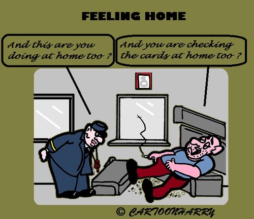 Cartoon: HomeFeelings (medium) by cartoonharry tagged home,train,feelings,aso,conductor,check