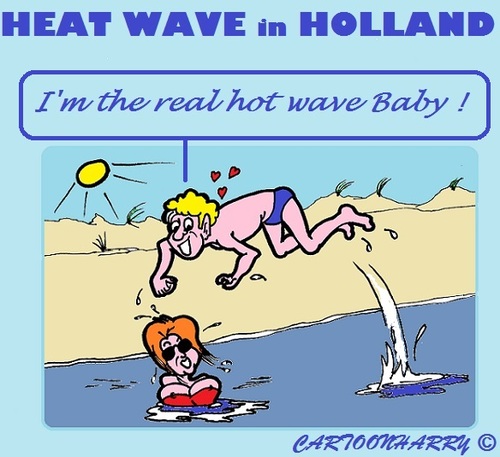 Cartoon: Hot Wave (medium) by cartoonharry tagged holland,heatwave,hot,summer,2015