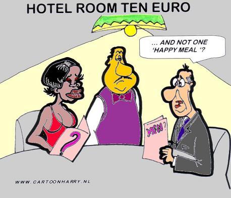 Cartoon: Hotel Room Ten Euro (medium) by cartoonharry tagged cartoonharry,cartoon,hotel,cheap