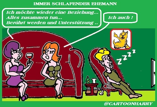 Cartoon: Immer Schlafen (medium) by cartoonharry tagged mann,schlafen,immer