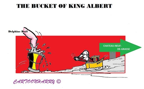 Cartoon: King Albert (medium) by cartoonharry tagged belgium,king,albert,delphine,boel,resignation