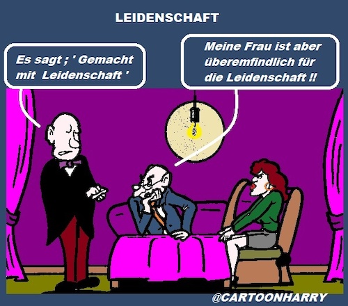 Cartoon: Leidenschaft (medium) by cartoonharry tagged leidenschaft,frau,allergisch