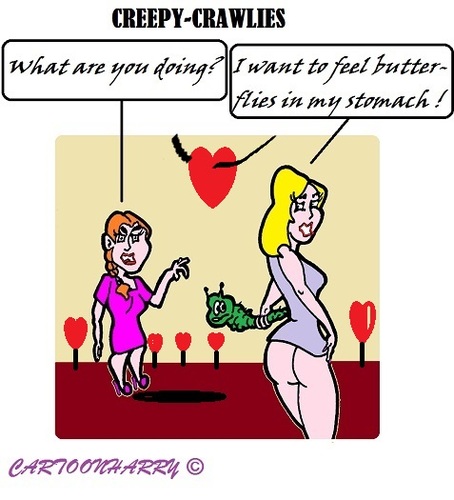 Cartoon: Love (medium) by cartoonharry tagged love,stomach,butterflies