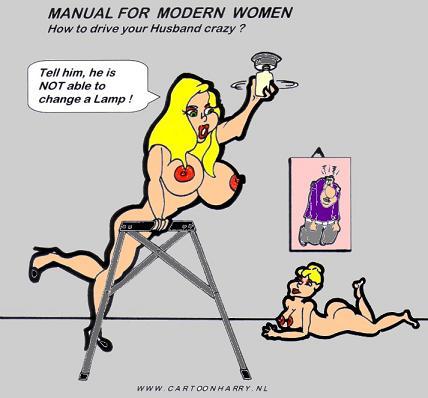 Cartoon: Manual for Modern Women9 (medium) by cartoonharry tagged manual,girls,sexy,light,lamp,cartoonharry