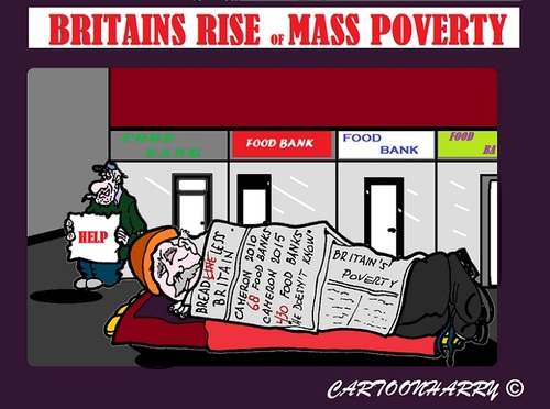 Cartoon: Mass Poverty (medium) by cartoonharry tagged england,greatbritain,britain,poverty,foodbanks