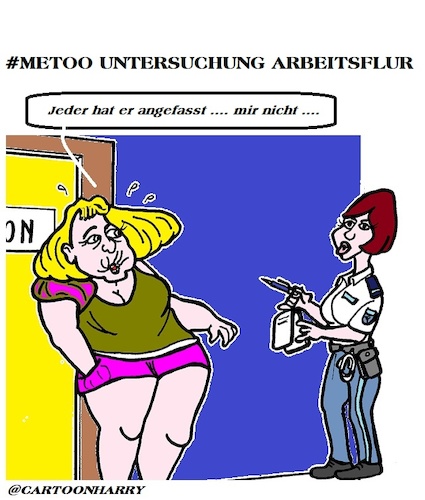 Cartoon: MeToo bei der Arbeit (medium) by cartoonharry tagged metoo,arbeit,polizei,cartoonharry