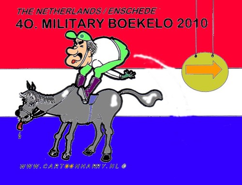 Cartoon: Military Boekelo 2010 (medium) by cartoonharry tagged clock,military,horse,boekelo,netherlands,cartoonharry