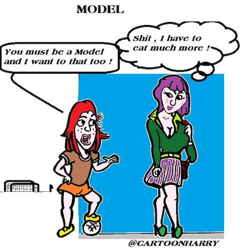 Cartoon: Model (medium) by cartoonharry tagged model,girls