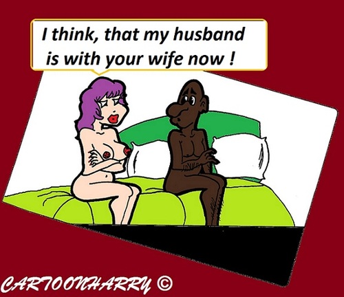 Cartoon: My Man Your Wife (medium) by cartoonharry tagged man,husband,wife,woman,cartoon,cartoonist,cartoonharry,dutch,toonpool