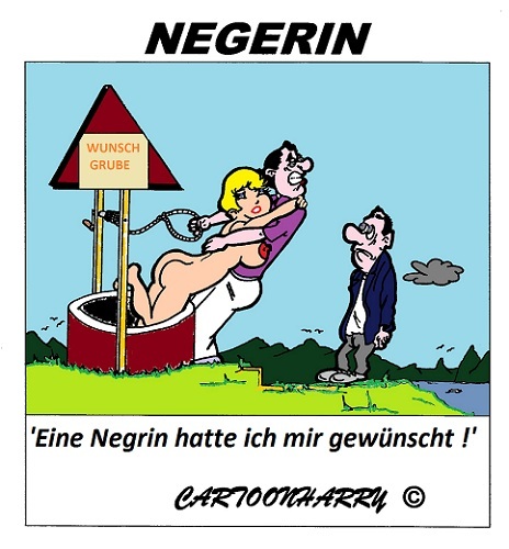 Cartoon: Negerin (medium) by cartoonharry tagged negerin,wunschgrube,blondine,dumm,sexy,cartoon,humor,cartoonist,cartoonharry,dutch,toonpool