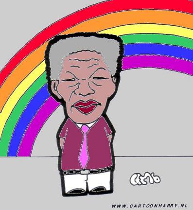 Cartoon: Nelson Mandela (medium) by cartoonharry tagged robben