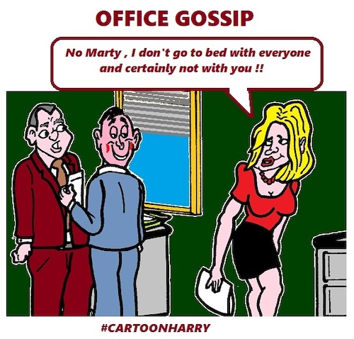 Cartoon: Office Gossip (medium) by cartoonharry tagged office,cartoonharry