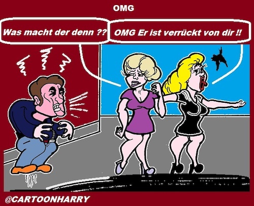 Cartoon: Ohh mein Gott (medium) by cartoonharry tagged mann,frau,omg