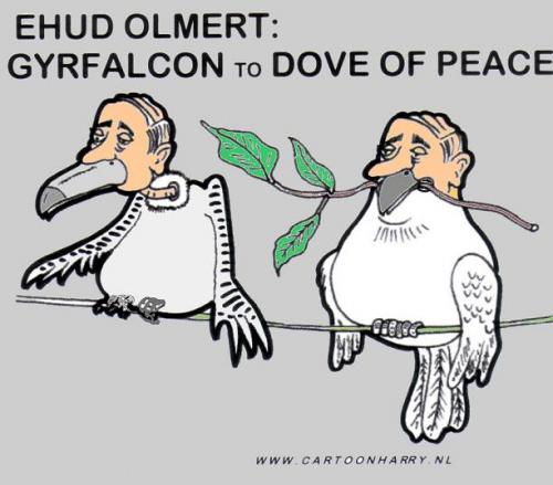 Cartoon: Olmert (medium) by cartoonharry tagged duif
