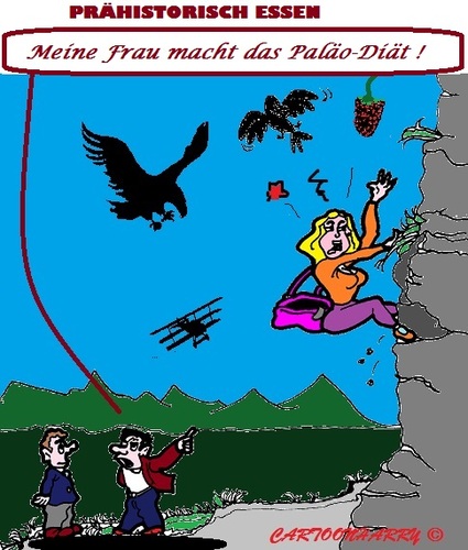 Cartoon: Paläo Diät (medium) by cartoonharry tagged paläo,diät,mann,frau,bergsport