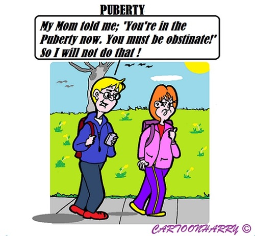 Cartoon: Puberty (medium) by cartoonharry tagged boy,obstinate,puberty
