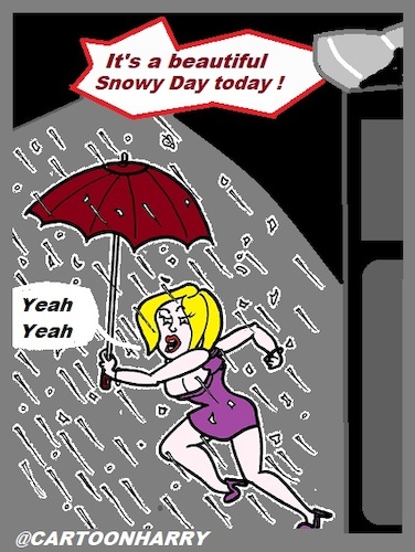 Cartoon: Rainy Snowy (medium) by cartoonharry tagged weather,snow,rain