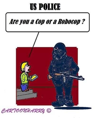 Cartoon: Robocop (medium) by cartoonharry tagged usa,cop,robocop,police